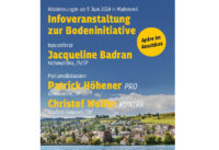 16. Mai - Podium Bodeninitiative mit Jacqueline Badran